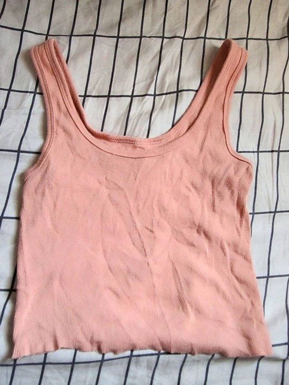 Pink Ribbed Tank Top